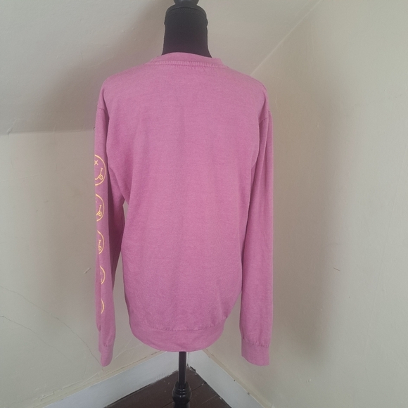 Urban Outfitters x Nirvana Smile Overdyed Oversize Crew Neck Sweatshirt Pink M - Picture 5 of 11